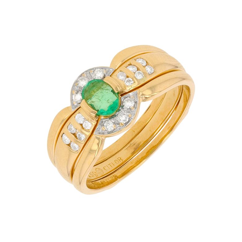 Acheter Bagues émeraude 0.28 carat et diamants 0.18 carat or jaune 5.32g Comme neuf - 1550,00 € Bagues émeraude 0.28 carat et diamants 0.18 carat or jaune 5.32g Comme neuf - reconditionné disponible sur Gemme Les Bijoux